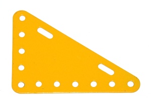 226b Flat Triangular Plate 7x5 UK Yellow