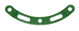 273f Narrow Curved Strip 5 Hole 3'' Stepped Green