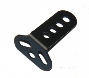 4240-11 Angled Bearing Strip 5 Hole 2 Slot Black