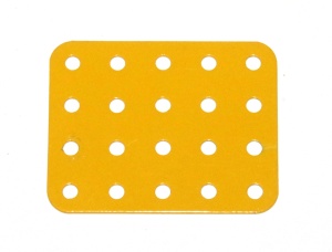 72b Flat Plate 5x4 Hole UK Yellow