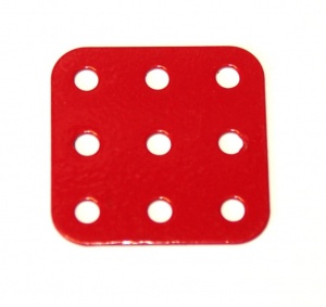 74 Flat Plate 3x3 Hole Red