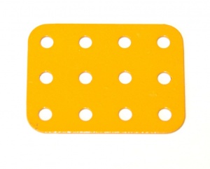 74a Flat Plate 3x4 Hole UK Yellow