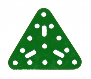 76 Triangular Plate 5x5x5 Hole Light Green