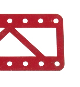 99 Single Braced Girder 25 Hole Mid Red Original