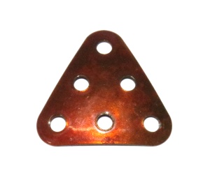 B484 Triangular Plate 3x3x3 Dished Bronze Original