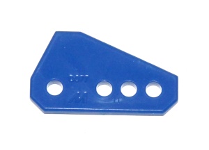 D077 Triangular Plate, 1'' x 1'' Blue Plastic Original